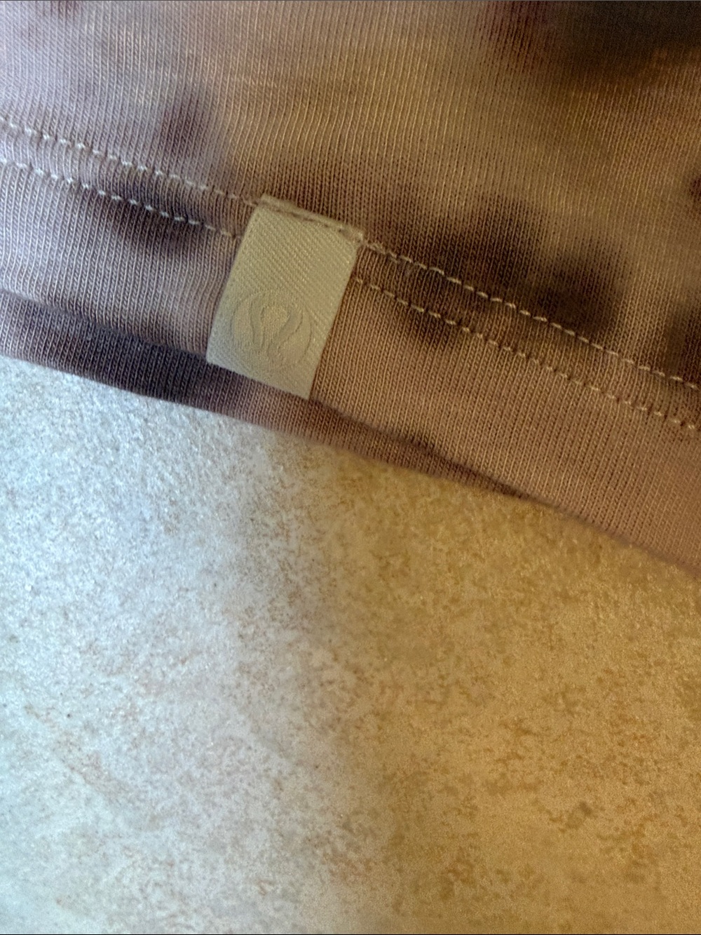 lululemon athletica Tie-Dye Cropped Tank Top - Brown & Pink - Picture 3 of 4
